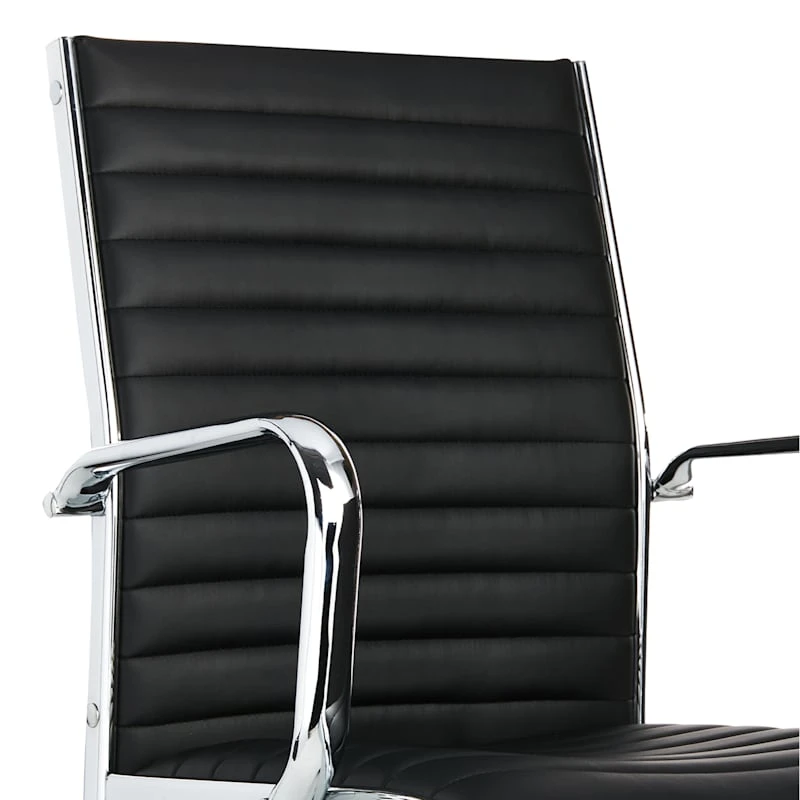 Crosby St Maxwell Adjustable Faux Leather Office Chair, Black 5 Crosby St Maxwell Adjustable Faux Leather Office Chair, Black - Image 3