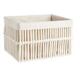 Crosby St Rectangle Poly Rope Storage Basket, Medium