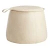 Crosby St Rowan Cream Faux Leather Ottoman -Furniture Series Store crosby st rowan cream faux leather ottoman
