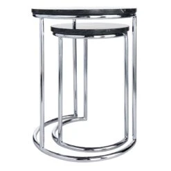 Crosby St Set Of 2 Essex Black Marble Nesting Tables -Furniture Series Store crosby st set of 2 essex black marble nesting tables 3