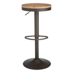 Dakota Adjustable Modern Industrial Barstool, Antique Bronze -Furniture Series Store dakota adjustable modern industrial barstool antique bronze 2