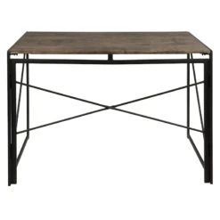 Dakota Black & Brown Industrial Modern Office Desk -Furniture Series Store dakota black brown industrial modern office desk 2