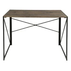 Dakota Black & Brown Industrial Modern Office Desk -Furniture Series Store dakota black brown industrial modern office desk 3
