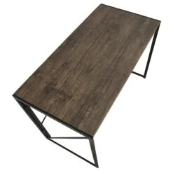 Dakota Black & Brown Industrial Modern Office Desk -Furniture Series Store dakota black brown industrial modern office desk 4