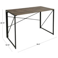 Dakota Black & Brown Industrial Modern Office Desk -Furniture Series Store dakota black brown industrial modern office desk 8