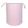 Damask Printed Round Canvas Laundry Hamper, Pink -Furniture Series Store damask printed round canvas laundry hamper pink