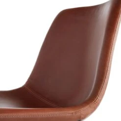 Drake Modern Industrial Faux Leather Dining Chair, Cognac 11 Drake Modern Industrial Faux Leather Dining Chair, Cognac -Furniture Series Store drake modern industrial faux leather dining chair cognac 3