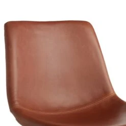 Drake Modern Industrial Faux Leather Dining Chair, Cognac 12 Drake Modern Industrial Faux Leather Dining Chair, Cognac -Furniture Series Store drake modern industrial faux leather dining chair cognac 4