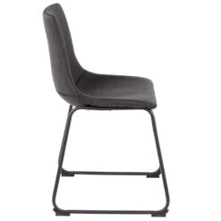 Drake Modern Industrial Faux Leather Dining Chair, Dark Grey 10 Drake Modern Industrial Faux Leather Dining Chair, Dark Grey -Furniture Series Store drake modern industrial faux leather dining chair dark grey 2