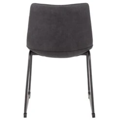 Drake Modern Industrial Faux Leather Dining Chair, Dark Grey 12 Drake Modern Industrial Faux Leather Dining Chair, Dark Grey -Furniture Series Store drake modern industrial faux leather dining chair dark grey 4