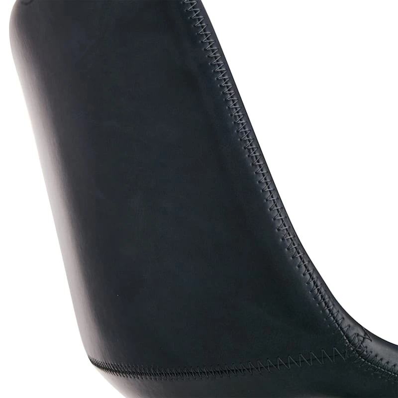 Drake Navy Blue Faux Leather Barstool 7 Drake Navy Blue Faux Leather Barstool - Image 5