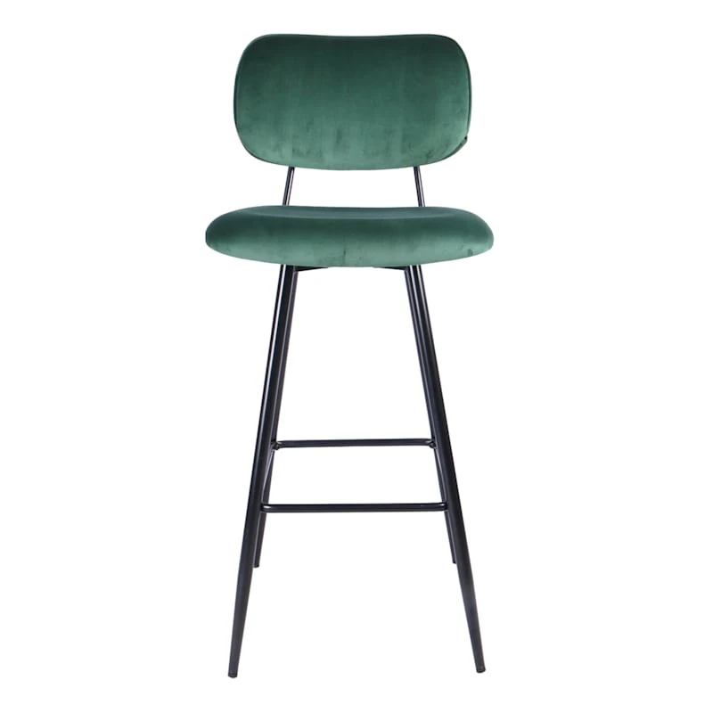 Emerald Velvet Barstool 4 Emerald Velvet Barstool - Image 2