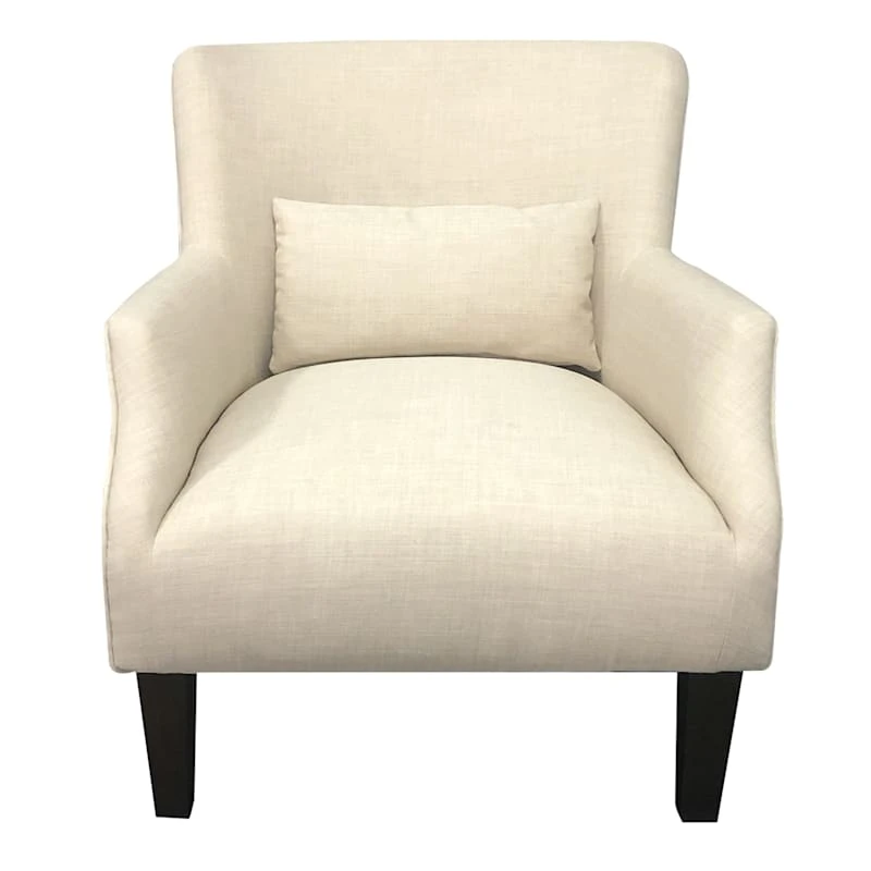 Emilee Cream Upholstered Accent Chair 4 Emilee Cream Upholstered Accent Chair - Image 2