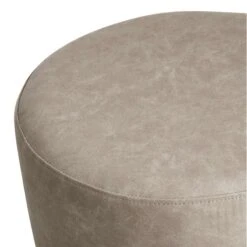 Emmy Ottoman Faux Leather, Grey -Furniture Series Store emmy ottoman faux leather grey 2