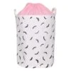 Eyelash Collapsible Laundry Hamper With Drawstring Liner, Pink -Furniture Series Store eyelash collapsible laundry hamper with drawstring liner pink
