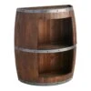 Faux Wine Barrel 2 Tier Display Shelf