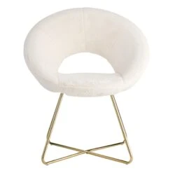 Felicity Faux Fur Accent Chair Cream -Furniture Series Store felicity faux fur accent chair cream 2
