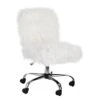Fiona Adjustable Office Chair, White Faux Fur 1 Fiona Adjustable Office Chair, White Faux Fur -Furniture Series Store fiona adjustable office chair white faux fur