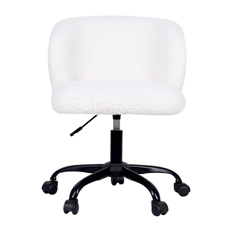 Found & Fable Aubrey Office Chair, White Sherpa 4 Found & Fable Aubrey Office Chair, White Sherpa - Image 2