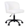 Found & Fable Aubrey Office Chair, White Sherpa -Furniture Series Store found fable aubrey office chair white sherpa