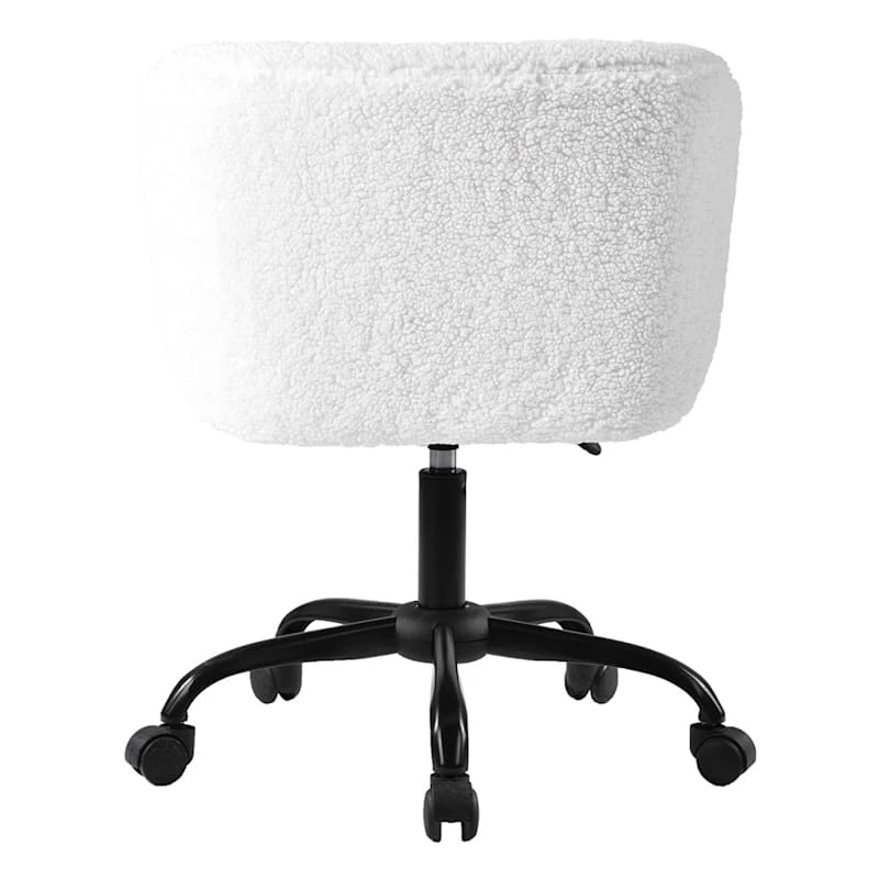 Found & Fable Aubrey Office Chair, White Sherpa 6 Found & Fable Aubrey Office Chair, White Sherpa - Image 4