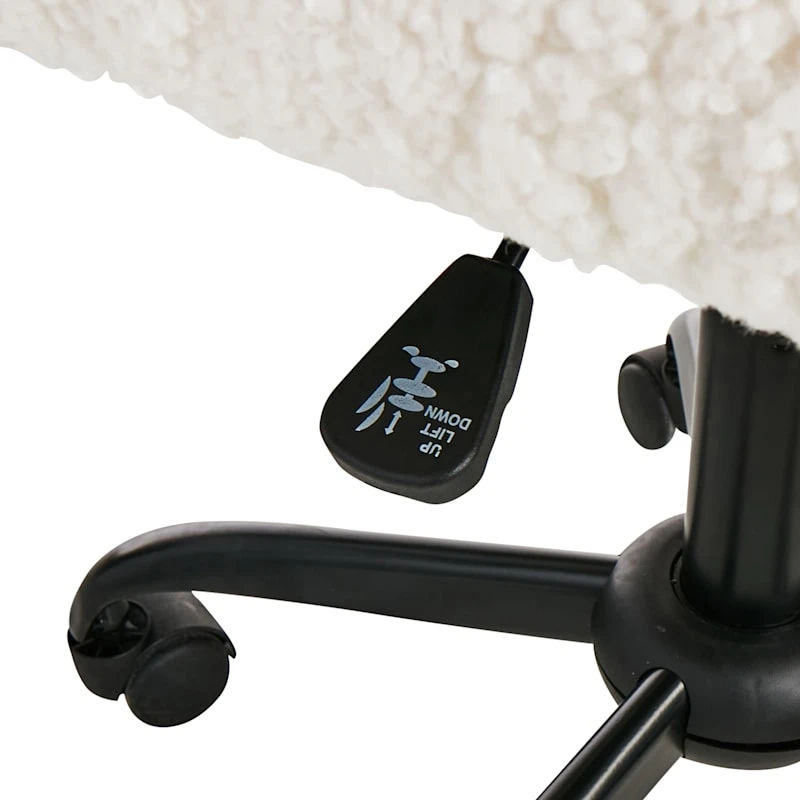 Found & Fable Aubrey Office Chair, White Sherpa 7 Found & Fable Aubrey Office Chair, White Sherpa - Image 5