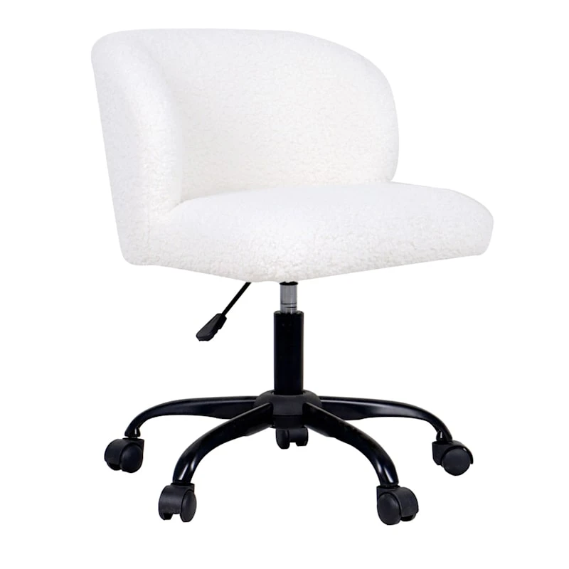Found & Fable Aubrey Office Chair, White Sherpa 3 Found & Fable Aubrey Office Chair, White Sherpa