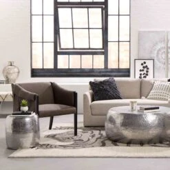 Found & Fable Axl Grey Faux Leather Armchair -Furniture Series Store found fable axl grey faux leather armchair 4