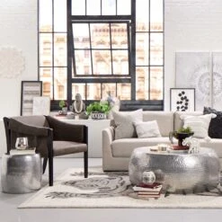 Found & Fable Axl Grey Faux Leather Armchair -Furniture Series Store found fable axl grey faux leather armchair 6