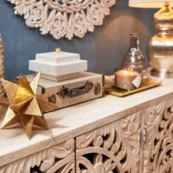 Found & Fable Carved 4-Door Sideboard -Furniture Series Store found fable carved 4 door sideboard 3