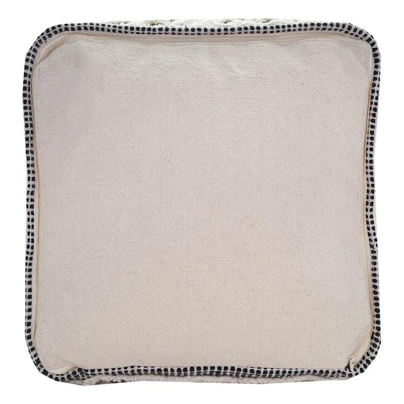 Found & Fable Kai Diamond Tufted Pouf, 16" 6 Found & Fable Kai Diamond Tufted Pouf, 16" - Image 4