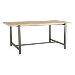 Found & Fable Loggy Wood & Metal Dining Table, 71"