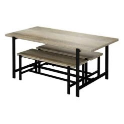 Found & Fable Loggy Wood & Metal Dining Table, 71" -Furniture Series Store found fable loggy wood metal dining table 71 3