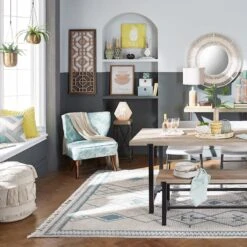 Found & Fable Loggy Wood & Metal Dining Table, 71" -Furniture Series Store found fable loggy wood metal dining table 71 4