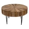 Found & Fable Round Mango Wood Coffee Table With Metal Hairpin Legs, Mango -Furniture Series Store found fable round mango wood coffee table with metal hairpin legs mango