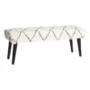 Found & Fable Zuri Cream & Black Tufted Bench 2 Found & Fable Zuri Cream & Black Tufted Bench -Furniture Series Store found fable zuri cream black tufted bench
