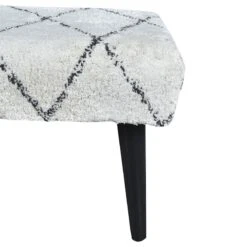 Found & Fable Zuri Cream & Black Tufted Bench -Furniture Series Store found fable zuri cream black tufted bench 4