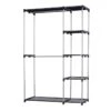 Freestanding Metal Closet Rack, Black -Furniture Series Store freestanding metal closet rack black