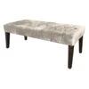 Grace Mitchell Courtney Tufted Bench, Grey -Furniture Series Store grace mitchell courtney tufted bench grey