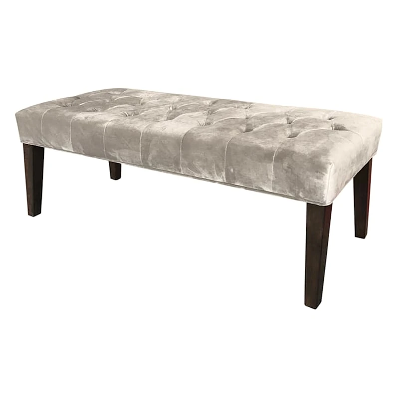 Grace Mitchell Courtney Tufted Bench, Grey 3 Grace Mitchell Courtney Tufted Bench, Grey