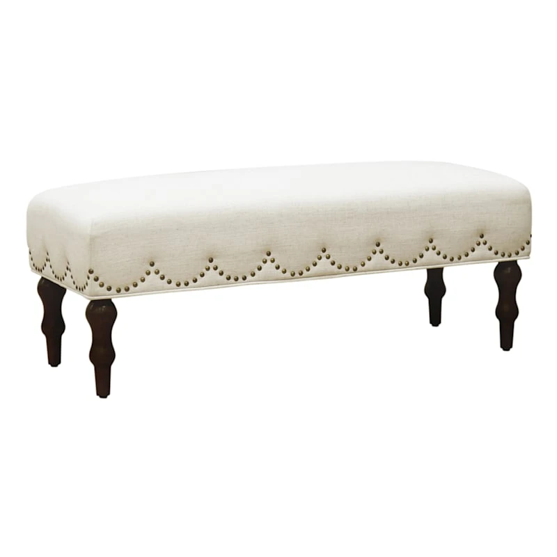Grace Mitchell Ellery Bench With Scalloped Nailheads 5 Grace Mitchell Ellery Bench With Scalloped Nailheads - Image 3