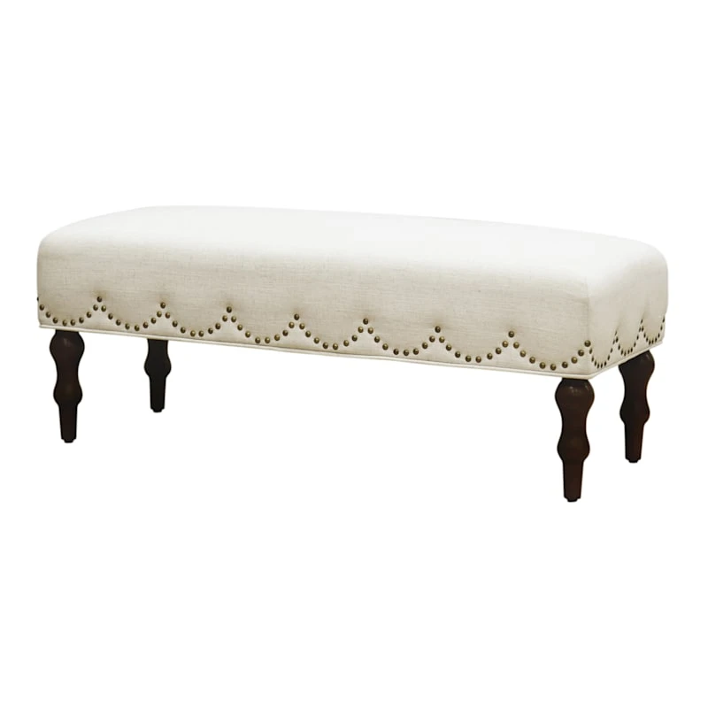Grace Mitchell Ellery Bench With Scalloped Nailheads 3 Grace Mitchell Ellery Bench With Scalloped Nailheads