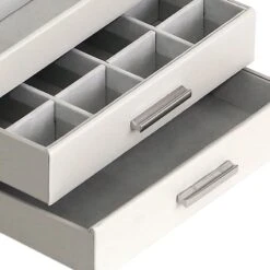 Grey Drawer Leather Jewelry Box 6 Grey Drawer Leather Jewelry Box -Furniture Series Store grey drawer leather jewelry box 1