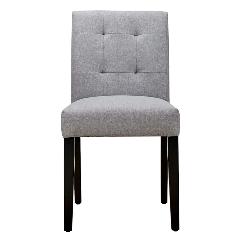 Grey Tufted Dining Chair 4 Grey Tufted Dining Chair - Image 2