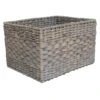 Grey Wash Water Hyacinth Storage Basket, Large 1 Grey Wash Water Hyacinth Storage Basket, Large -Furniture Series Store grey wash water hyacinth storage basket large