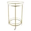 Hailey Round Bar Cart , Gold 1 Hailey Round Bar Cart , Gold -Furniture Series Store hailey round bar cart gold