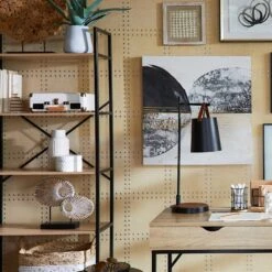 Honeybloom 4-Tier Burnaby Wood & Metal Shelf -Furniture Series Store honeybloom 4 tier burnaby wood metal shelf 6