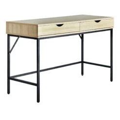 Honeybloom Burnaby 2-Drawer Wood & Metal Desk