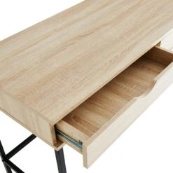 Honeybloom Burnaby 2-Drawer Wood & Metal Desk -Furniture Series Store honeybloom burnaby 2 drawer wood metal desk 5