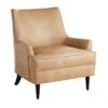Honeybloom Colton Armchair Faux Leather Buff -Furniture Series Store honeybloom colton armchair faux leather buff